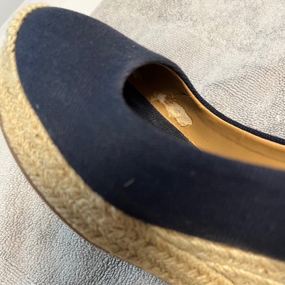 J.Crew Factory Navy Espadrille Wedges 8 - Picture 5 of 8